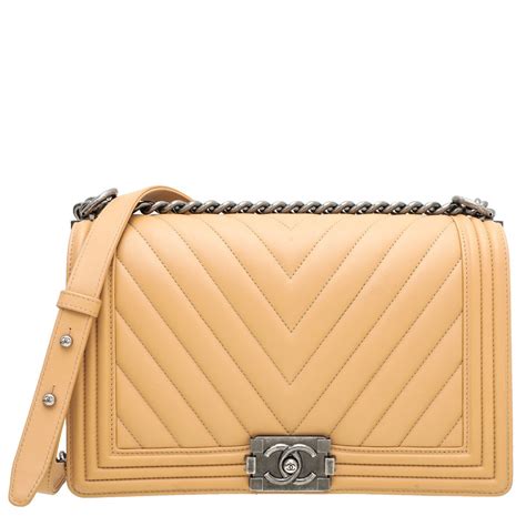 chanel le boy chevron original rechnung neuwertig